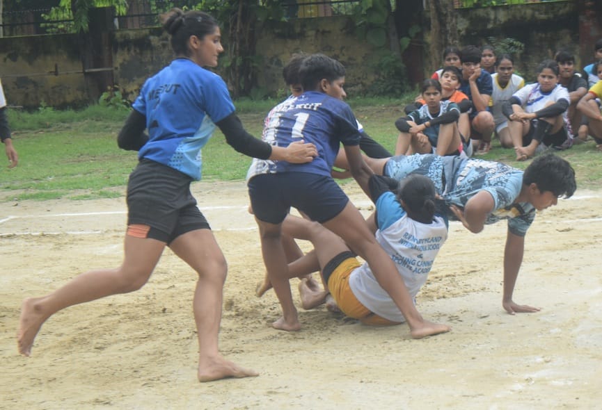 Selection of women's Kabaddi team for state level competition