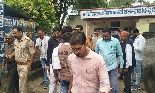 The land which was causing a ruckus was registered amid security