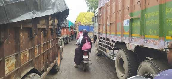 There was a jam again at the rack point of the railway siding