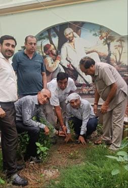Lions Club planted trees in Sai Mandir