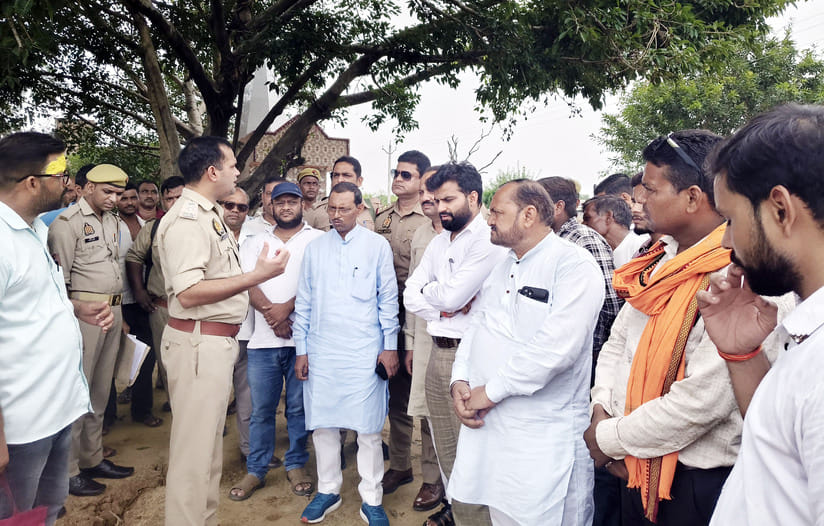 MLA and officials inspected the land for the fire station