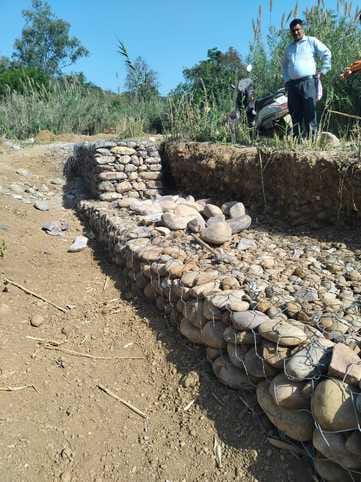 The problem of land erosion will be solved by construction of crate wall.