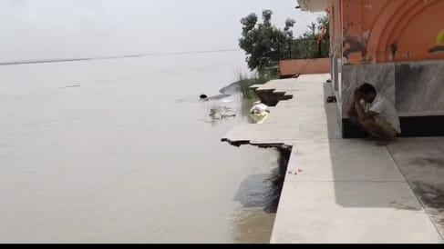 The temple came under the threat of Sharda river erosion