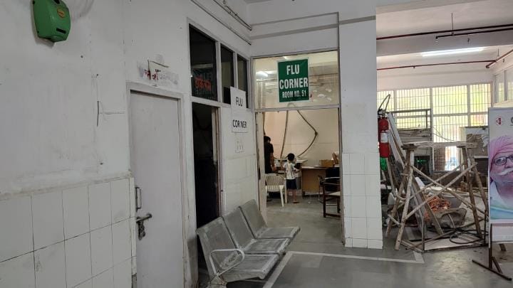 Reconstruction work of the tuberculosis department building continues, patients are troubled