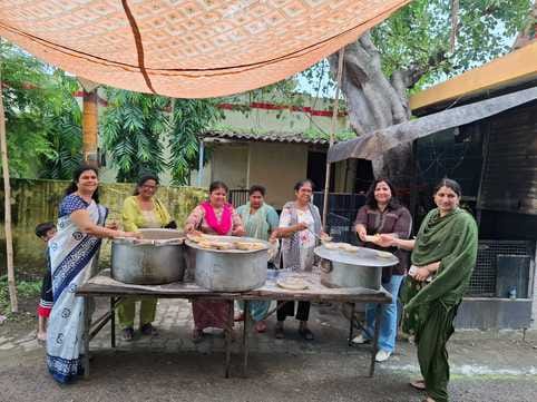 Prasad distributed in Bhuteshwar temple