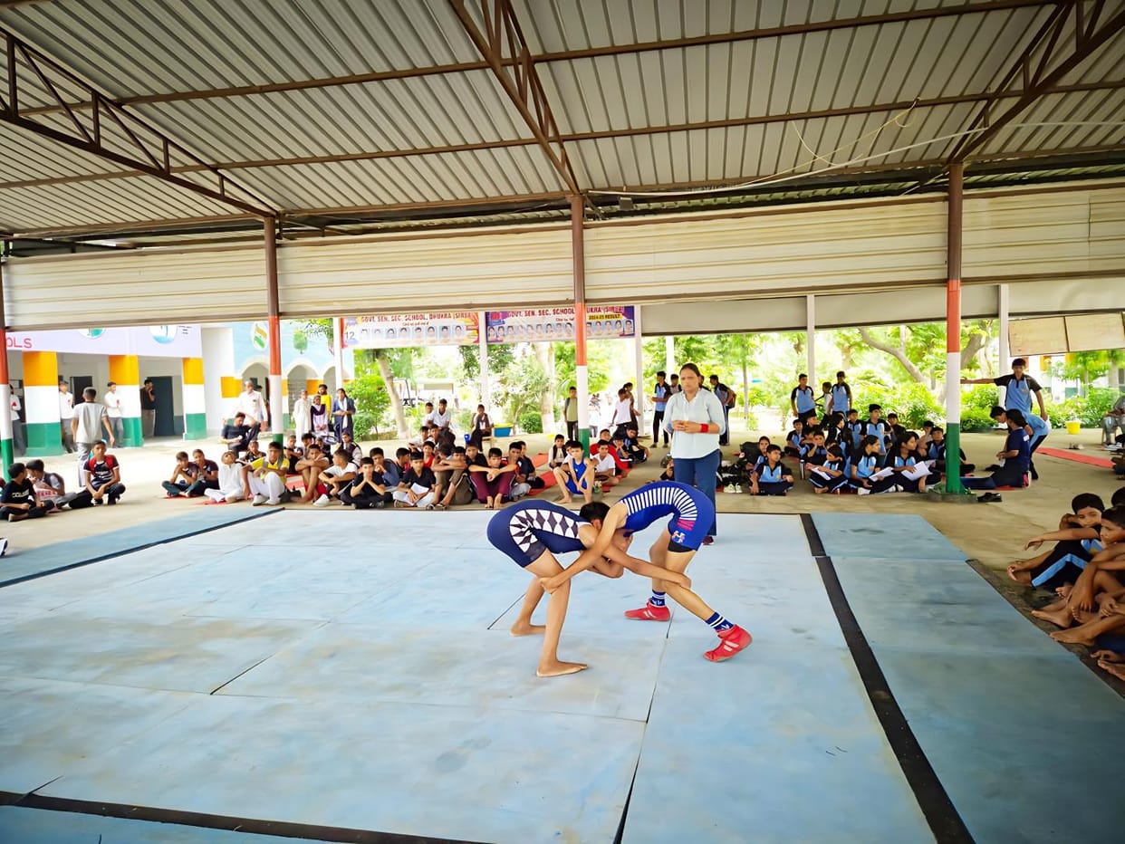 Jodhkan school overall champion in wrestling