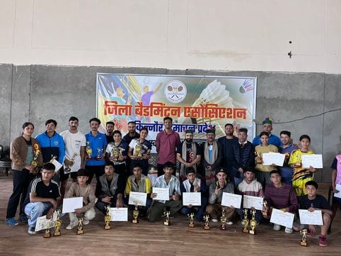 District level badminton competition concludes in Rikangpio