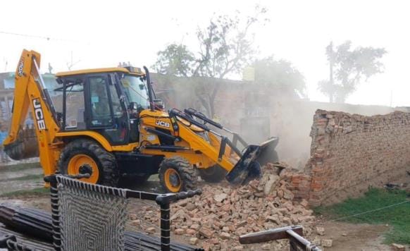 Encroachment removed from government housing and cowshed