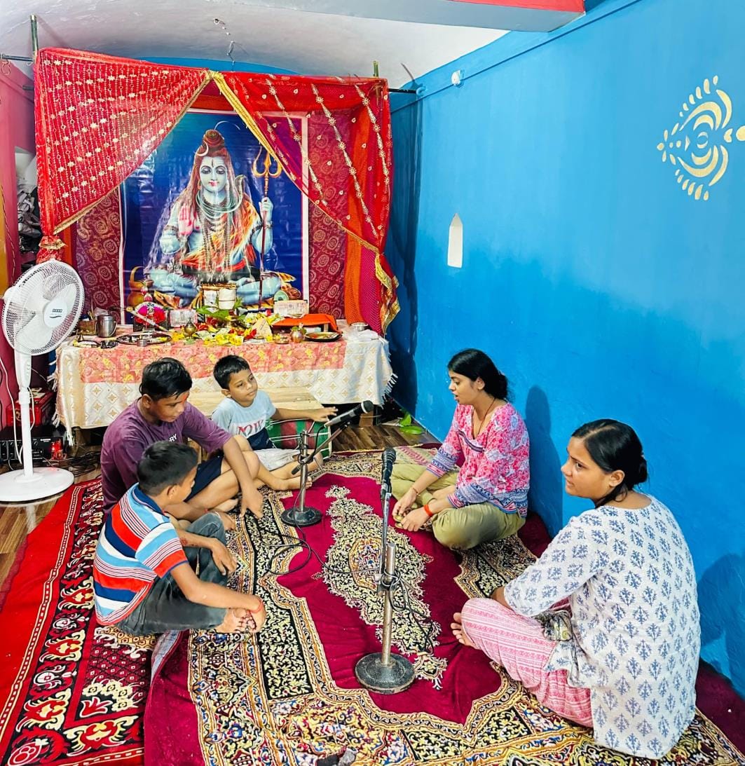 Devotees are chanting Om Namah Shivaya