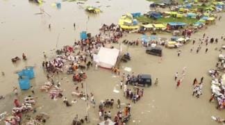 Water reached the Kanwar route of Lehra