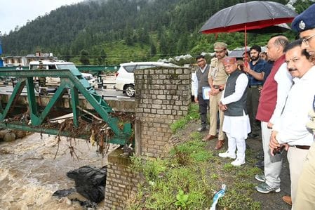 The Governor distributed relief material to the disaster affected people
