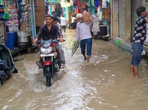 Heavy rain brought relief from heat