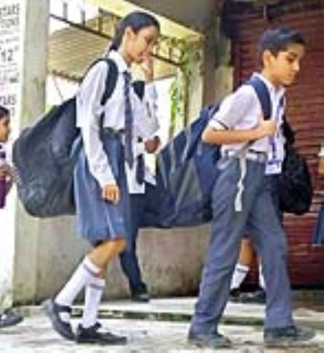 Heavy school bags are causing humps in children's spines