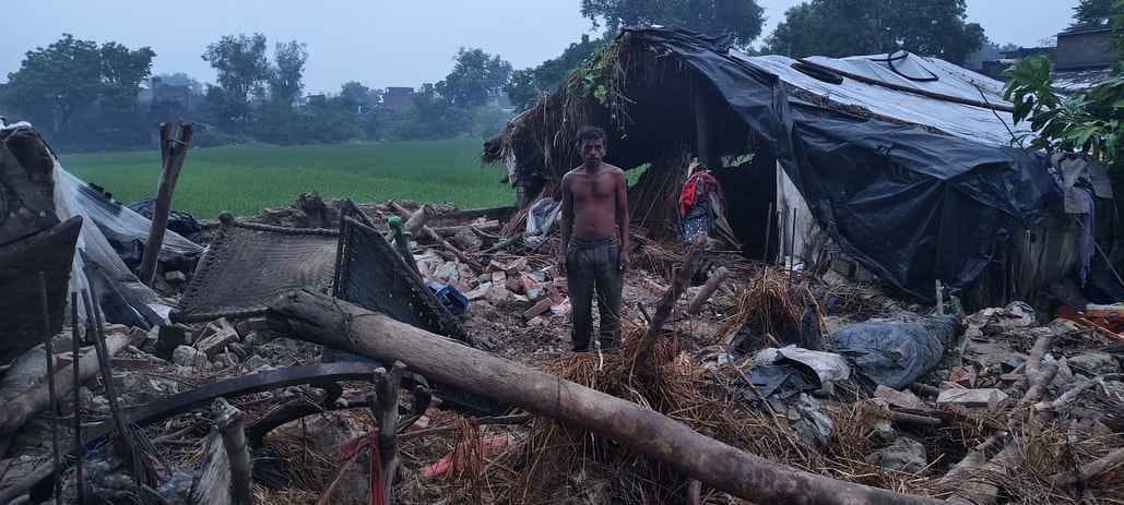 Four injured, one critical as kutcha house collapses due to dampness in rain