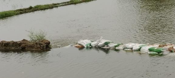 The pressure of rainwater drainage in Bhiwani-Ghaggar drain is five times more than its capacity