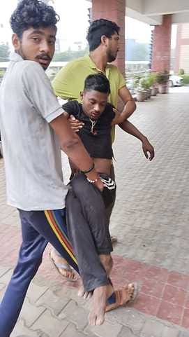 The injured youth was taken to the hospital