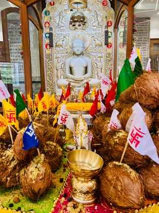 Muni Shri 108 Vishwanand Maharaj's 83rd birth anniversary festival celebrated in Jain Jinalaya