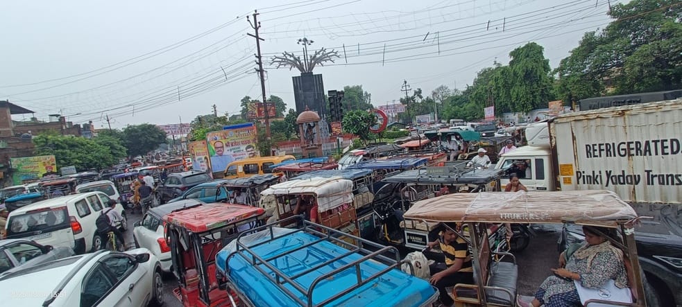 The city was jammed for six hours