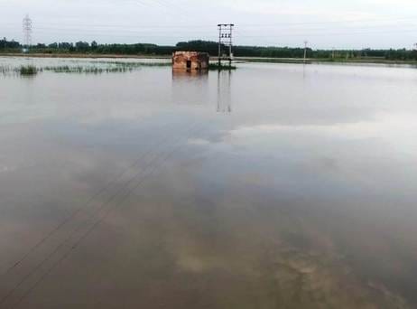 Waterlogging on 250 acres of land of Malikpur Bangar