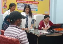 Patients suffering from ringworm, itching, cold and fever arrived
