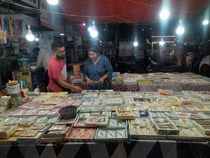 A woman shopping at a shop located on Barnala Road in the city