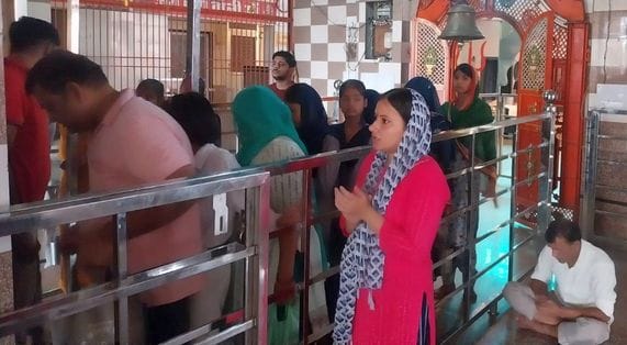 On the last Monday of Sawan, a crowd of devotees gathered at the ancient Shiva temple of Uchana Kalan.