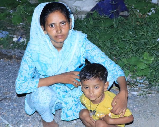 The woman kept crying till late night with her four year old son, her in-laws sold the house and disappeared