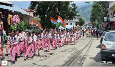 Bhadarwah, Tiranga Rally, School Students Participate