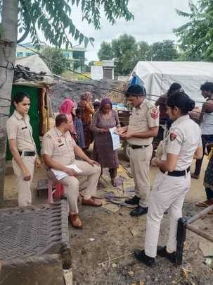 Police investigated the slum dwellers