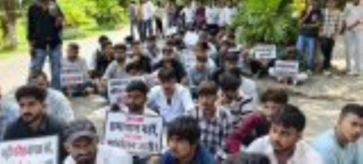 JGU: Students on indefinite sit-in protest against fee hike.