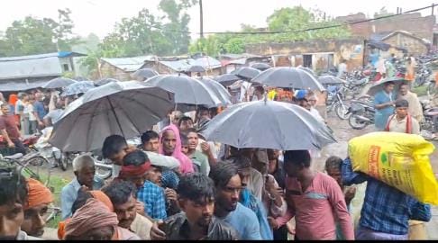 There was an outcry for fertilizers... a kilometer long queue kept getting drenched in the rain