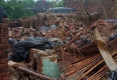 Eight houses collapsed, two including a girl died after being buried under the rubble