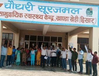 Sanitation workers staged a protest as they have not received their salary for three months