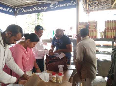 Samples of khoya and other things collected from eight shops were sent to the lab for testing