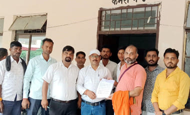 Opposition to the construction of crematorium near the temple, villagers submitted a memorandum
