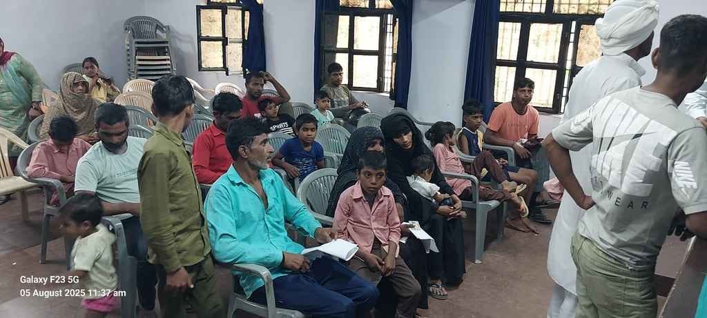 54 handicapped children were examined in the camp