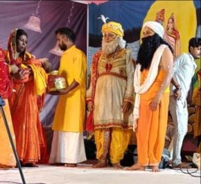 Tableau taken out of Shri Krishna's birth