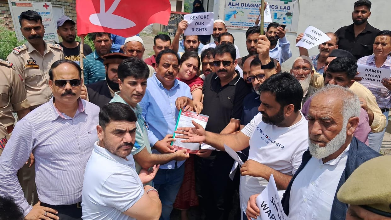 Ramban, NC and Congress, Held Protest