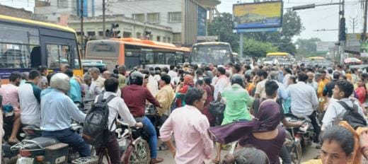 Devotees were stuck in traffic jam for hours