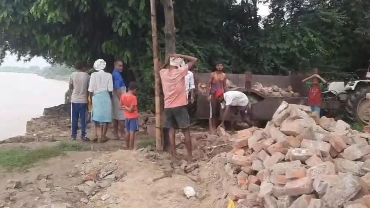 Villagers are demolishing their own homes