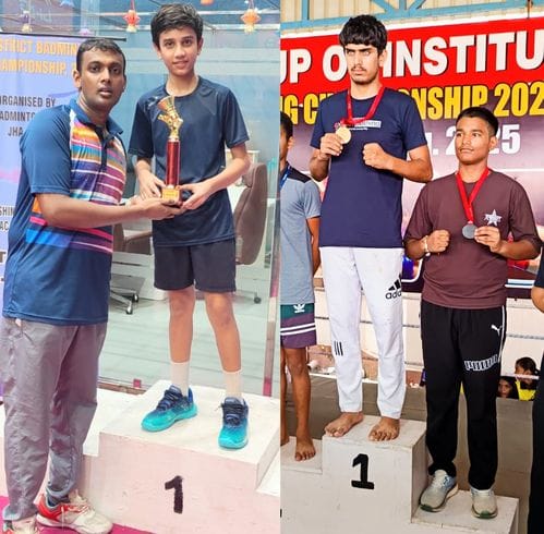 Players showed their strength in boxing and badminton in Gurugram and won medals