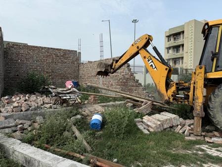 Illegal colony growing on three acres in Kalayat demolished