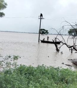 Electricity poles submerged, power supply to 12 villages disrupted