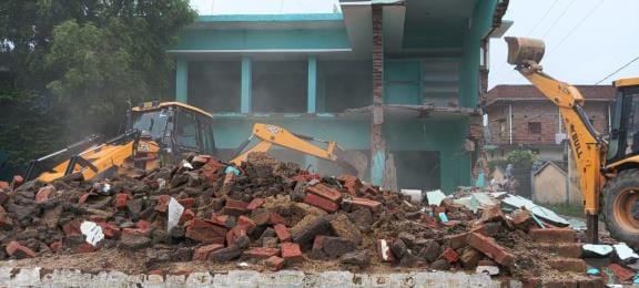 Bulldozer runs on illegal madrasa