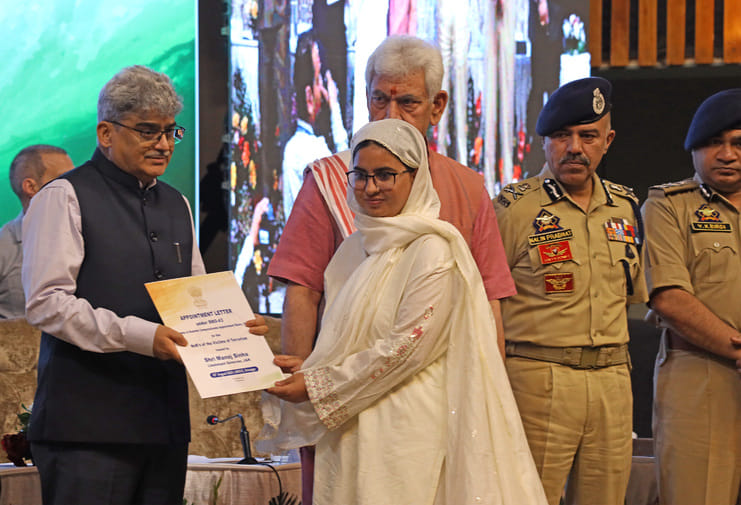 Healing the wounds of 158 terror-affected families, LG hands over appointment letters