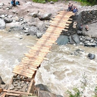 When the bridge was washed away, a new path was opened with great courage