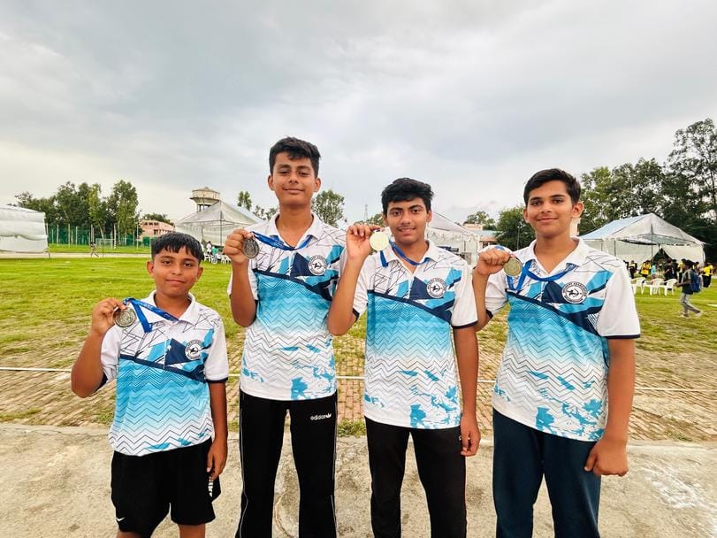 Four students won silver medals in archery competition in Meerut