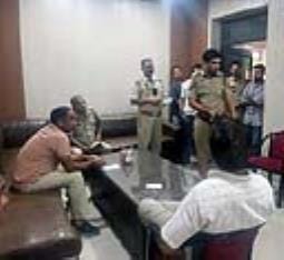 A truck loaded with rice from Uttar Pradesh was held hostage for 10 hours along with the driver
