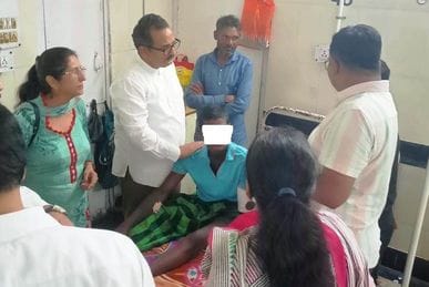 Teen forced to do bonded labour, when his hand was cut off he was blindfolded and left on the road