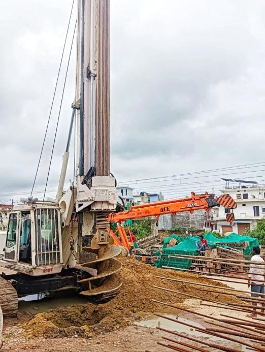 The incomplete work of Kesarikheda flyover started